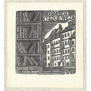 Ekslibris di K. Wiszniewski per A. Ryszkiewicz, 1946