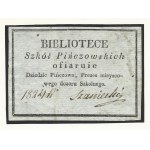 [Pińczów SCHOOLS]. The Library of the Pinczow Schools is donated by the Heir of Pinczow,...