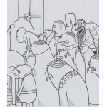 Piotr Śmiechosław Wojciechowski (b. 1977), Tales of the Gravedigger. The Rosary of Saint Apollonia, set of frames, page 23, 2020