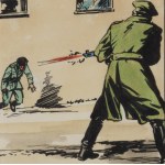 Mieczysław Wiśniewski (rysownik) (1925 Warszawa - 2006 Warszawa), Kapitan Kloss, cz. XVII - Akcja Liść dębu, plansza nr 30, około 1971