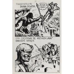 Andrzej Olaf Nowakowski (b. 1946), Night of the Righteous Fists, board #32, circa 1982