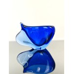 Mária Stáhlíková & Milena Velíšková, Blue Art Glass Vase, Škrdlovice Glassworks, Model 6014, 1960s