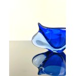 Mária Stáhlíková & Milena Velíšková, Blue Art Glass Vase, Škrdlovice Glassworks, Model 6014, 1960s