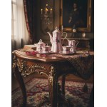 Haas & Czjzek | Luxury Pink Porcelain Coffee Set with 24k Gold | Chodov, Czechoslovakia