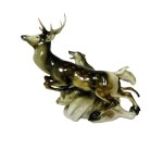 Large Royal Dux Porcelain Figurine "The Great Hunt" | Duchcov | Czechoslovakia 1960s-1970s