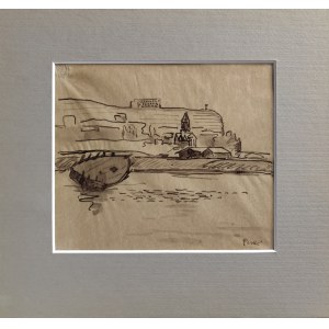 Jean Peske (1870-1949), Landscape with a boat