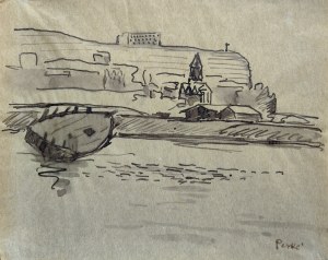 Jean Peske (1870-1949), Pejzaż z łodzią