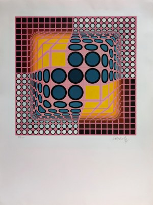 Victor Vasarely (1906-1997), Różowa kompozycja