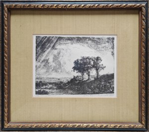 Rembrandt van Rijn (1606-1669), Trzy drzewa, ok. XIX w