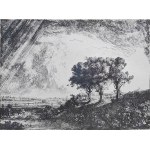 Rembrandt van Rijn (1606-1669), Tre alberi, XIX secolo ca.