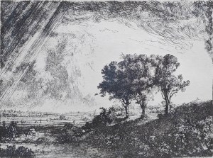 Rembrandt van Rijn (1606-1669), Trzy drzewa, ok. XIX w