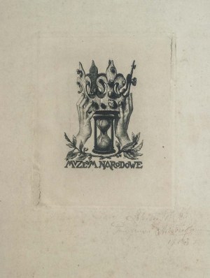 Ignacy ŁOPIEŃSKI (1865-1941), Exlibris MUZEUM NARODOWEGO w Krakowie, 1903 r.