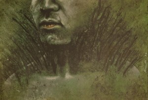 Robert KNUTH (ur. 1952), Półportret na zielonym tle, 1977