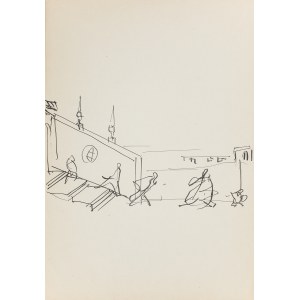Antoni UNIECHOWSKI, Polska XX w. (1903 - 1976), Po schodach, ok. 1960