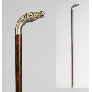 European cane factory, 19th/20th e., Exclusive attribution cane, circa 1900.