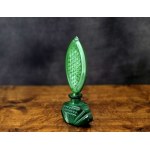 Malachitglas - Parfümflakon im Art-Deco-Stil