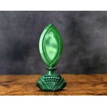 Malachitglas - Parfümflakon im Art-Deco-Stil