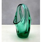 Glass basket proj. Miroslav Klinger Zelezny Brod factory - 1960s