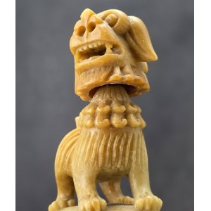 Foo Dog - stará čínska socha z mydlovca , mydlovec