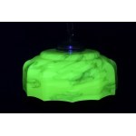 Art Deco - Uranium glass pendant lamp - marbled - 1930s