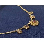 Jablonex - beautiful ruby glass necklace imitating garnets - Czechoslovakia 1960s