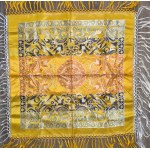 Piano shawl (piano shawl) - satin silk decorative shawl from the 1950s.