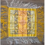 Piano shawl (piano shawl) - satin silk decorative shawl from the 1950s.