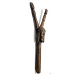 Crucifix - wooden folk sculpture - mid-20th century. [Cross ]
