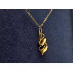 Modernist 1960s vintage brass pendant.