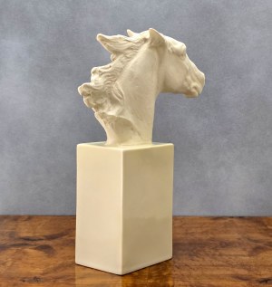 Rosenthal - Albert Hussmann - porcelanowe popiersie konia - lata 30-te [ art deco ]