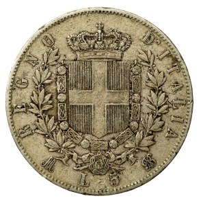 Italy, Victor Emmanuel II, 5 lira 1872, Milano (104)