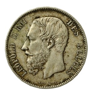 Belgium, Leopold II, 5 francs 1870 (119)