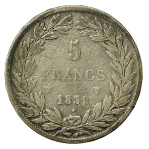 France, Louis Philippe I, 5 francs 1831, Lille (149)