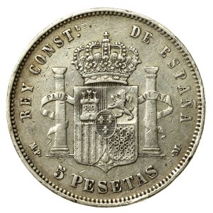 Spain, Alfonso XIII, 5 pesetas 1888 (184)