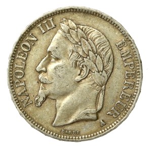 France, Napoleon III, 5 francs 1868, Paris (186)
