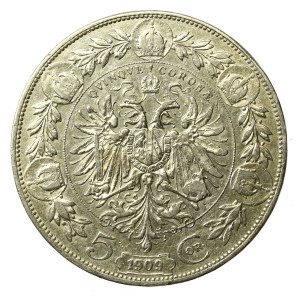 Austria-Hungary, Franz Joseph I, 5 crowns 1909 (188)