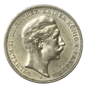 Niemcy, Prusy, Wilhelm II, 3 marki 1909 (196)