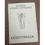 II FIGHTER AVIATION REGIMENT - KRAKOW - ALBUM - REGIMENTAL BADGE WITH ID CARD - REGIMENTAL BADGE