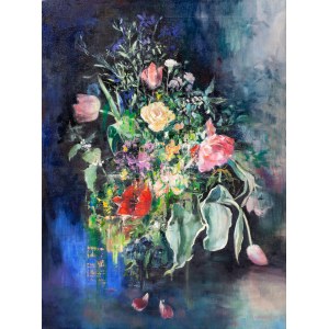 Jagoda Kaczmarczyk-Hudzik, Bukiet kwiatów z jasnotą, 2019