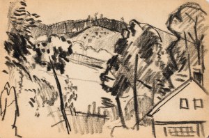 Kazimierz PODSADECKI (1904-1970), Pejzaż z okolic Kalwarii Zebrzydowskiej, wrzesień 1937
