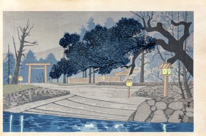 Tomikichirō Tokuriki (1902-2000), Ogrody świątyni Ise, Japonia, ok. 1970 r.