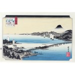 Utagawa Hiroshige (1797 - 1858), Evening Aurora at Seta, from the series: Eight Views of Omi Province, published by Adachi, Japan, Showa period, 1971