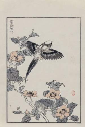 Kōno Bairei (1844-1895), Kukułka i dzika róża, wyd. Ōkura Magobei, Tokio/Japonia, 1881 r.