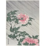 Kitao Masayoshi (1764-1824), Peonies in the Rain, Adachi Publishing House, Japan, after 1990.