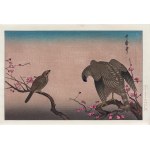 Kitagawa Utamaro (1753-1806), Falcon and shrike, from the series: Verses Matched with Countless Birds, published by Oedo Mokuhansha, Tokyo/Japan, Showa period, after 1960.