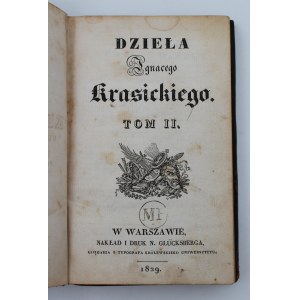 Dzieła Ignacego Krasickiego, tom II, Warszawa, 1829r.