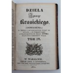 The Works of Ignacy Krasicki, Volumes III, IV, V, VI (Supplements), Warsaw, 1830–1832.