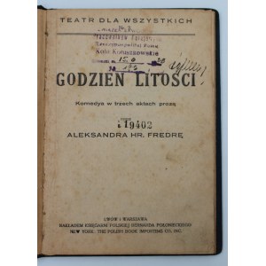 Fredro, Aleksander, „Godzien litości“, Lvov, kolem roku 1900 – exlibris Odborového svazu železničních zaměstnanců Polské republiky