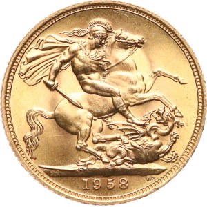 Gran Bretagna, Elisabetta II. 1952-2022 - Sovrana 1958, KM-908.