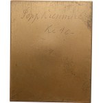 Popp V., 1945. - Kremnica. - Action for the restoration of the mint destroyed by the Germans / view of the town with the castle. - Bronze, 42 x 52 mm, single sheet.